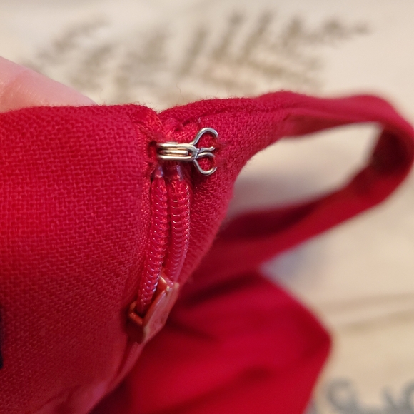 Talbots Red Sleeveless Sheath Dress 14 - Picture 6 of 10